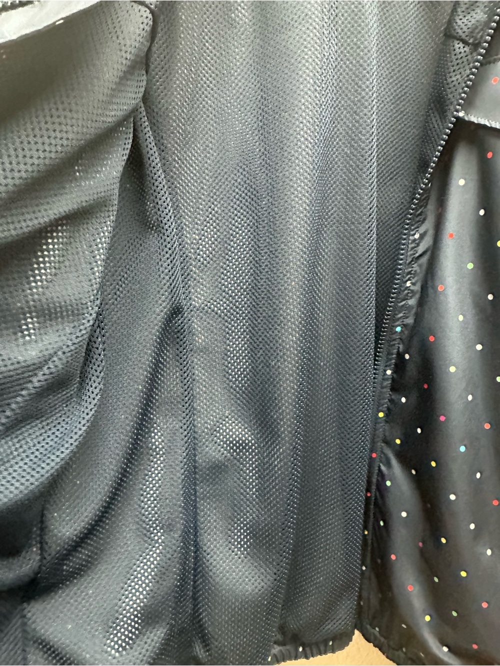 The North Face Navy Rain Jacket with Multicolor Polka Dots - Women’s - Picture 9 of 10